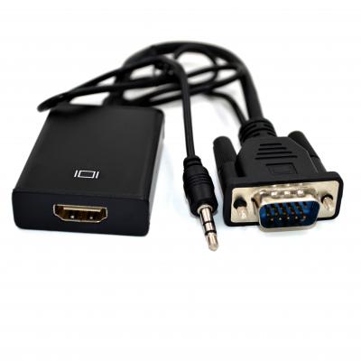 Переходник из VGA в HDMI +3,5 звук пит. 5V 1A