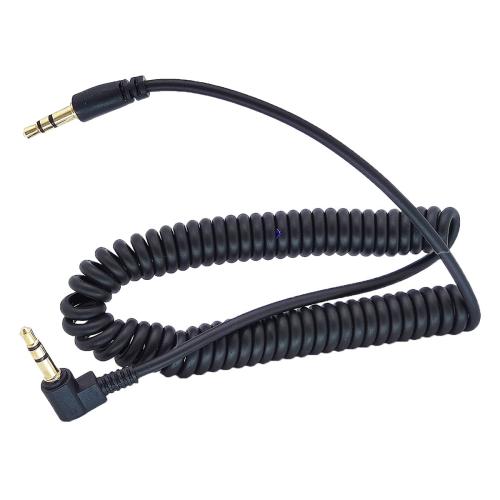 Аудио кабель джек 3,5 мм на джек 3,5 мм витой , угол,  2м