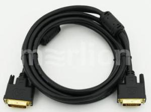 Кабель DVI DVI-D (m) - DVI-D (m), GOLD , ферритовый фильтр , 3м, черный