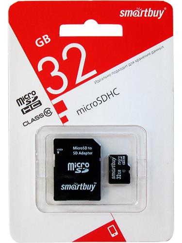 Карта памяти microSD 32 Gb SmartBuy class 10 