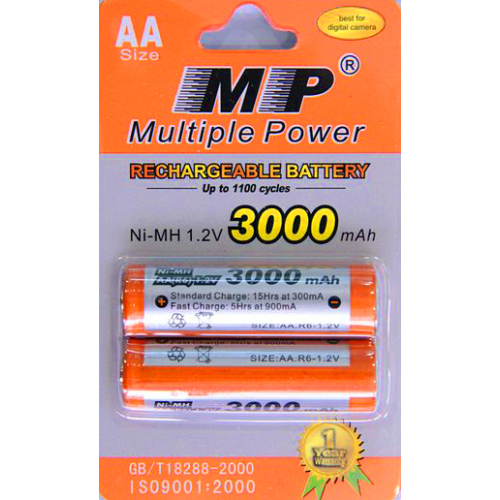 Aккумулятор AA  MP  3000mAh       за 1 шт