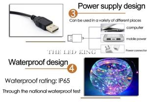 Белая светодиодная лента 5м (USB)
