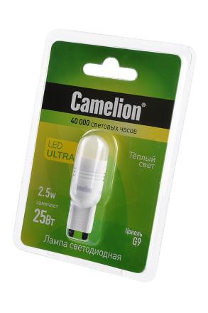 Лампа светодиодная Camelion LED2.5-G9/830/G9 2.5Вт 3000К 